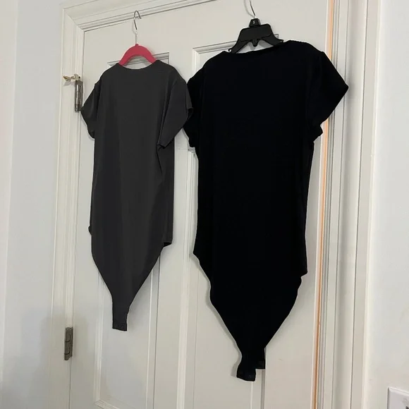 Zara bodysuits with cap sleeves size M black and slate grey - Picture 7 of 11
